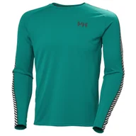 Koszulki sportowe męskie - Męska koszulka Helly Hansen Lifa Active Stripe Crew Rozmiar: L / Kolor: zielony - miniaturka - grafika 1