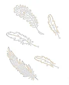 Pasmanteria - Naprasowanka ćwiekowa Pióra - miniaturka - grafika 1