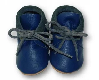 Buty dla dziewczynek - Ekotuptusie Mokasyny Granat Buciki,Paputki Roz.20 - grafika 1