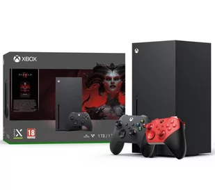 Xbox Series X z napędem - 1TB + Diablo IV + pad Elite Series 2 Core (czerwony) - Konsole Xbox - miniaturka - grafika 1