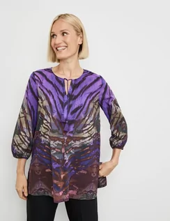 Bluzki damskie - GERRY WEBER Wzorzysta tunika z zaszewkami Multicolor 34/XS - grafika 1