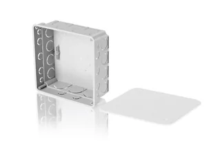 Simet Puszka podtynkowa rozgałęźna z pokrywą, 150x150x60 mm, szary, E142 - Puszki elektryczne i akcesoria - miniaturka - grafika 1