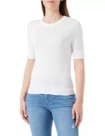 Swetry damskie - s.Oliver Sweter damski, z krótkim rękawem, biały, 42 (DE), biały, 42 - miniaturka - grafika 1