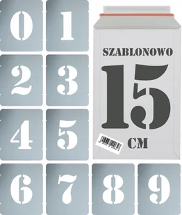 Szablony malarskie wielorazowe Cyfry 15 cm komplet 10szt. - Zestawy piśmiennicze - miniaturka - grafika 1