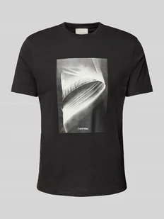 T-shirt z nadrukiem z logo - Koszulki męskie - miniaturka - grafika 1