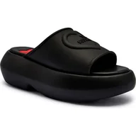 Klapki i japonki damskie - Love Moschino Klapki z dodatkiem skóry - miniaturka - grafika 1