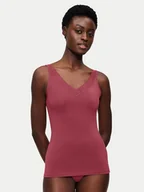 Piżamy damskie - Triumph Top Feel Of Modal 10221637 Różowy Slim Fit - miniaturka - grafika 1