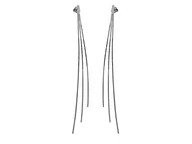 Kolczyki - Eleganckie długie wiszące srebrne kolczyki chwosty łańcuszki srebro 925 K3392 - miniaturka - grafika 1