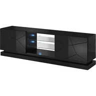 Szafki RTV - Szafka RTV QIU 200 MDF czarny połysk/czarny połysk - miniaturka - grafika 1