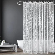 Zasłony - 180x180 cm gruba, przezroczysta zasłona prysznicowa, wodoodporna, odporna na pleśń, wykonana z tworzywa PEVA, do wanny. - miniaturka - grafika 1