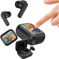 Słuchawki - Forever słuchawki bezprzewodowe wyświetlaczem dotykowym Anc Enc dokanałowe - miniaturka - grafika 1