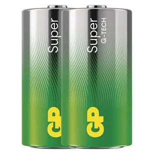 Bateria alkaliczna, LR14, LR14, 1.5V, GP, folia, 2-pack, SUPER, ogniwo format C - Baterie i akcesoria - miniaturka - grafika 1