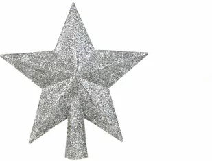 Arpex Sp z o.o GWIAZDA CHOINKOWA SREBRNA BN9661SRE - Ozdoby bożonarodzeniowe - miniaturka - grafika 1