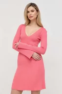 Sukienki - Patrizia Pepe sukienka kolor różowy mini rozkloszowana - miniaturka - grafika 1