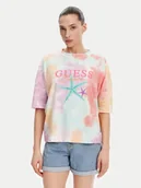 Koszulki i topy damskie - Guess T-Shirt E5GI00 K8G01 Kolorowy Oversize - miniaturka - grafika 1