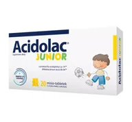 Układ pokarmowy - Polpharma Acidolac Junior o smaku białej czekolady, 20 tabletek - miniaturka - grafika 1