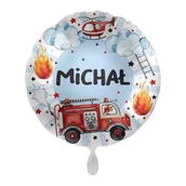 Balony i akcesoria - Balon imienny foliowy Michał okrągły pakowany 43 cm - miniaturka - grafika 1