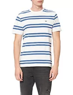 Koszulki męskie - Lee Męski t-shirt Basic Stripe Tee, beżowy (Ecru Nq), M - miniaturka - grafika 1