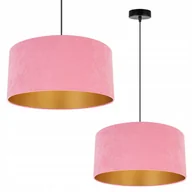 Lampy sufitowe - Lampa sufitowa wisząca modern 1xE27 klosz okrągły złoty/różowy Light Home LH - miniaturka - grafika 1