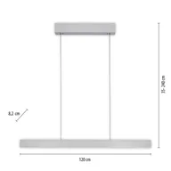 Lampy sufitowe - PURE E-Motion lampa wisząca belka LED CCT, srebrna - miniaturka - grafika 1