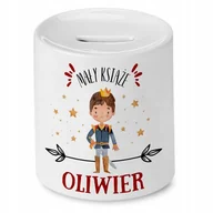 Skarbonki - Skarbonka 330 ml Dla Oliwiera Syna Dziecka Prezent z Nadrukiem ze Zdjęciem + Opakowanie na prezent (wzór 04) - miniaturka - grafika 1