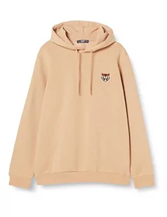 Koton Męska bluza z kapturem Tiger Embroided, beżowy (050), S - Bluzy męskie - miniaturka - grafika 1