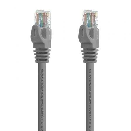 AISENS - A145-0330 Kabel sieciowy RJ45 patch LSZH kat.6a 500 mhz utp awg24, szary, 10m