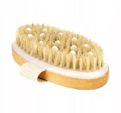 Szczotki do masażu - Szczotka do masażu owalna z włosiem i kulkami, pobudza krążenie, odpręża, do stosowania na sucho, redukuje cellulit - miniaturka - grafika 1