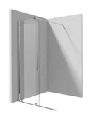 Ścianki i drzwi prysznicowe - Deante Jasmin Kabina walk-in przesuwna 195x90 cm chrom KTJ039R - miniaturka - grafika 1