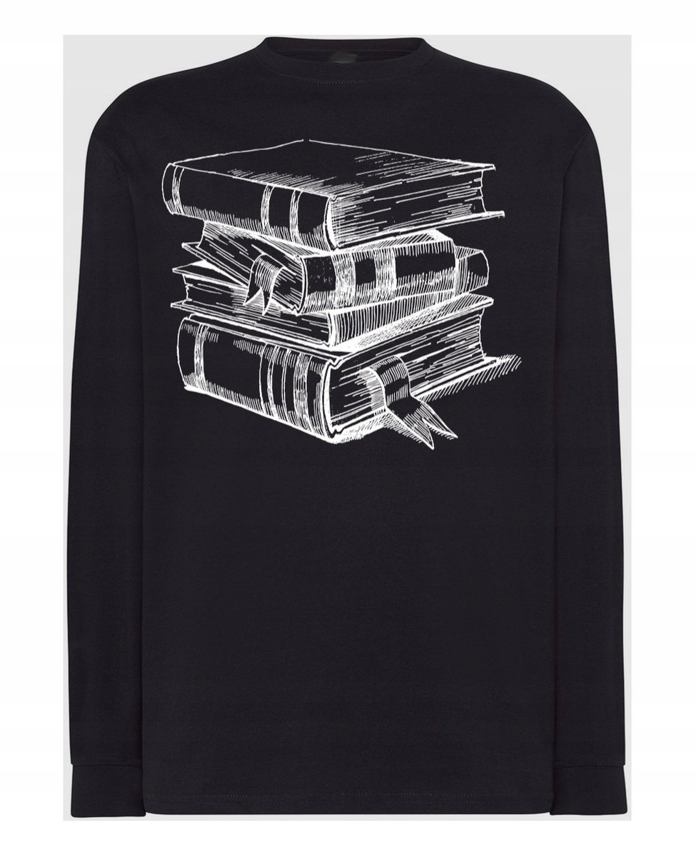 Longsleeve męski nadruk Książki Rozm.4XL