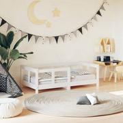 Łóżeczka i kojce - Rama łóżka dziecięcego, biała, 70x140 cm, drewno sosnowe Lumarko! - miniaturka - grafika 1