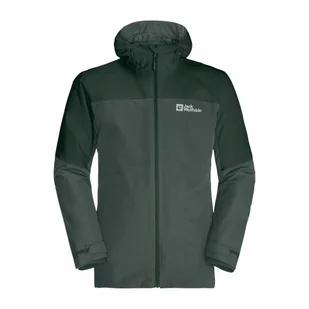 Męska kurtka 3w1 Jack Wolfskin GLAABACH 3IN1 JKT M slate green - S - Kurtki męskie - miniaturka - grafika 1