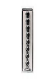 Kulki analne - Ass Snake Beaded Dildo - 48 cm - Black - grafika 1