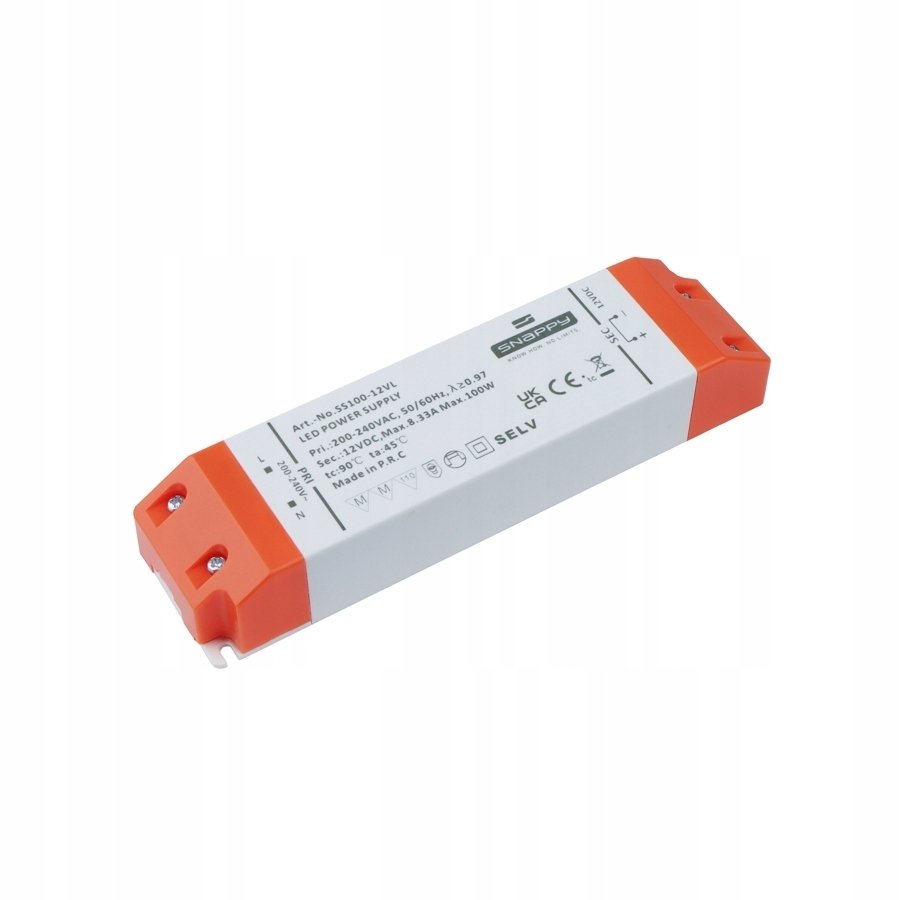 FORMAT Zasilacz Led Transor Meblowy 100W 12V Tuv Do Opraw Taśm Premium Rohs