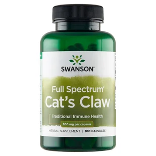 Swanson - Cat's Claw, Koci Pazur, 500mg, 100 kapsułek - Suplementy naturalne - miniaturka - grafika 1