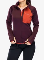 Bluzy sportowe damskie - Bluza polarowa damska Columbia Triple Canyon Grid Fleece Full Zip - moonvista/daredevil - miniaturka - grafika 1