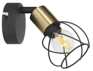 Lampy ścienne - Mahavi - kinkiet 1 płomienny czarno/złoty 841501-32 - miniaturka - grafika 1