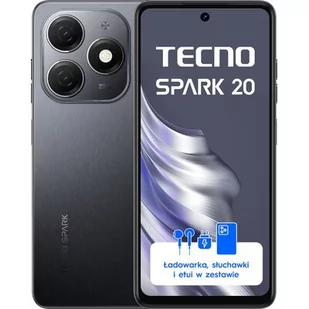 TECNO SPARK 20 8/256GB Czarny - Telefony komórkowe - miniaturka - grafika 1