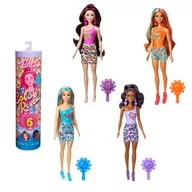 Lalki dla dziewczynek - Barbie, Color Reveal, lalka z serii Kolorowe wzory, 1 szt. - miniaturka - grafika 1