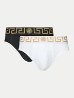 Majtki męskie - Versace Komplet 2 par slipów AU10180 1A10011 Czarny - miniaturka - grafika 1