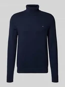 Swetry męskie - Golf o kroju regular fit z mieszanki bawełny i kaszmiru - miniaturka - grafika 1