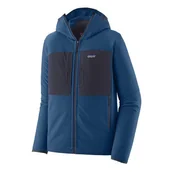 Bluzy sportowe męskie - Męska bluza Patagonia R2 TechFace Hoody Rozmiar: L / Kolor: niebieski - miniaturka - grafika 1