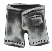 Zawiasy, okucia i inne akcesoria - Gałka meblowa Spodnie 1888 Antyczna Srebrna - miniaturka - grafika 1