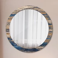 Lustra - Lustro z nadrukiem dekoracyjne okrągłe Abstrakcyjne drewno - miniaturka - grafika 1