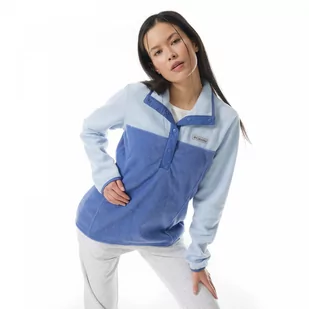 Damski polar nierozpinany bez kaptura Columbia Benton Spring Half Snap Pullover - niebieski - COLUMBIA - Koszulki sportowe damskie - miniaturka - grafika 1