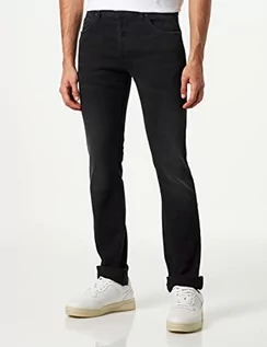 Spodnie męskie - Just Cavalli Spodnie męskie z 5 kieszeniami dżinsów, 900 czarne, 26 - grafika 1