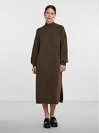 Sukienki - YAS Sukienka dzianinowa 26030704 Brązowy Loose Fit - miniaturka - grafika 1