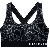 Bielizna sportowa damska - Biustonosz damski Under Armour  Mid Crossback Printed XS - miniaturka - grafika 1