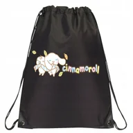 Torby szkolne - P126 PLECAK WOREK NA BUTY TORNISTER CINNAMOROLL MANGA JAKOŚĆ CZARNY - miniaturka - grafika 1