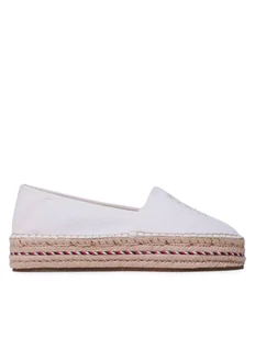 Tommy Hilfiger Espadryle Embroidered Flatform FW0FW07014 Écru - Espadryle damskie - miniaturka - grafika 1